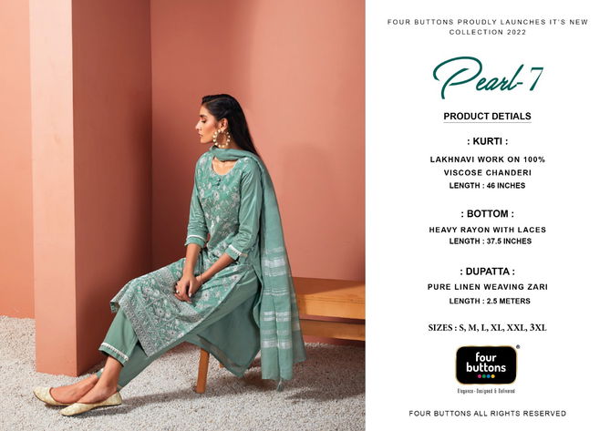 Four Buttons Pearl 7 Fancy Festival Wear Designer Heavy Readymade Salwar Suit Collection